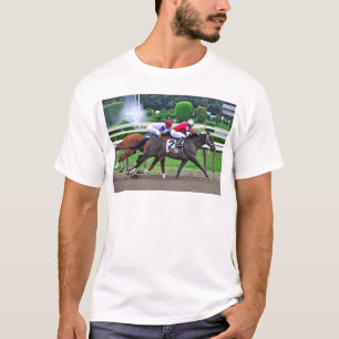Thoroughbred, der an historischer Saratoga T-Shirt