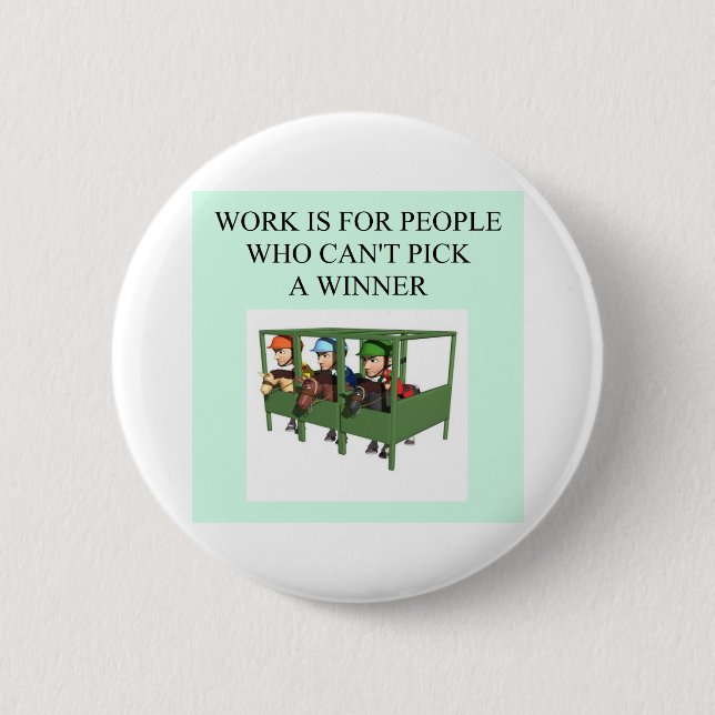 Thoroughbred, der Liebhaber läuft Button (Vorderseite)