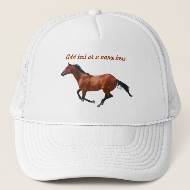 Thoroughbred-Galopp-Hut Truckerkappe (Vorderseite)