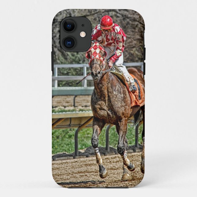 Thoroughbred-Galopp zurück Case-Mate iPhone Hülle (Rückseite)