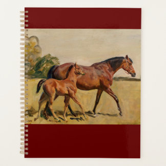 Thoroughbred Mare and Foal Munnings Planner Planer