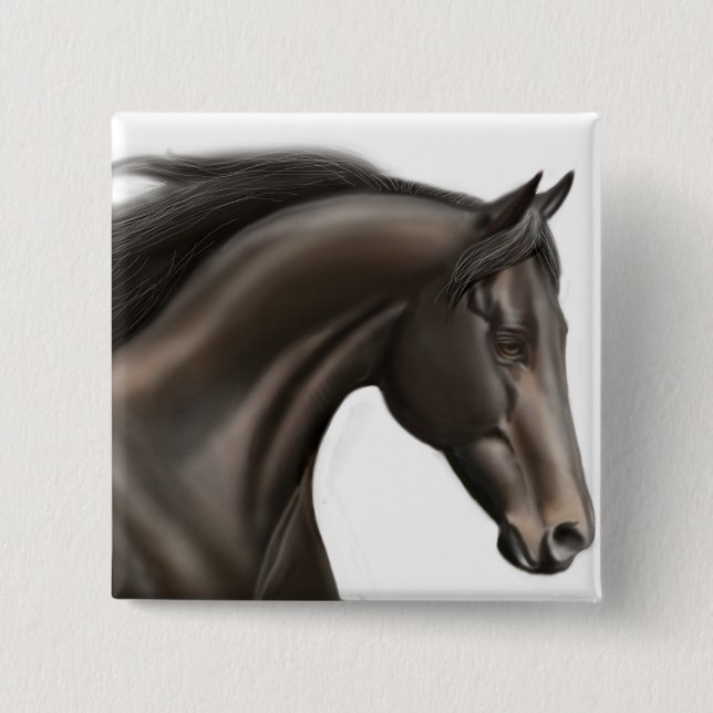 Thoroughbred-PferdeButton Button (Vorderseite)