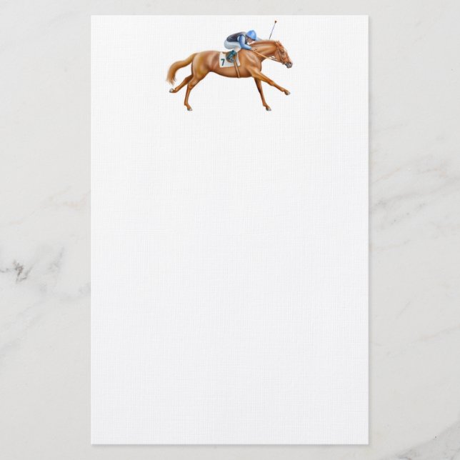 Thoroughbred-Rennpferd-Briefpapier Briefpapier (Vorderseite)