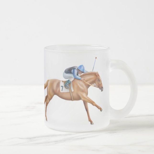Thoroughbred-Rennpferd-mattierte Tasse (Rechts)