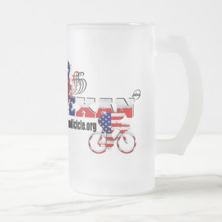 Thoroughbredtexan-Radfahrer-Glasbier-Tasse Mattglas Bierglas