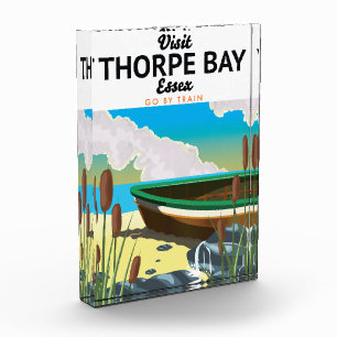 Thorpe Bay Essex Seaside Reiseplakat. Fotoblock