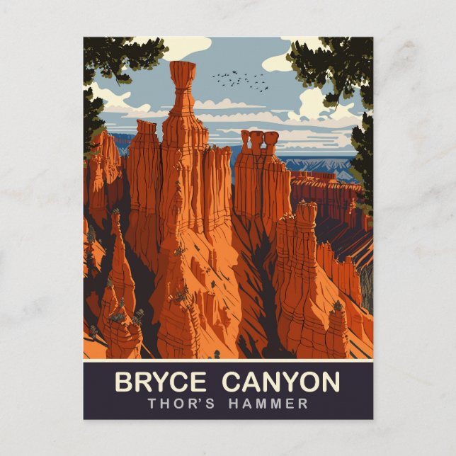 Thor's Hammer, Bryce Canyon, Utah, Reisen Postkarte (Vorderseite)