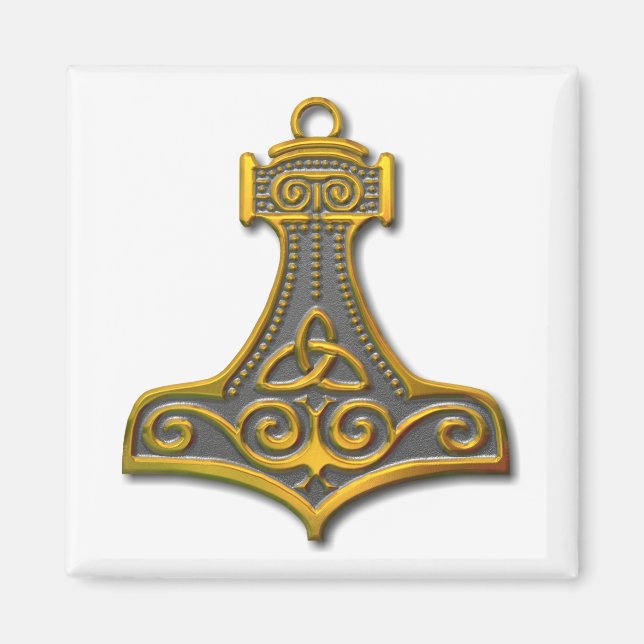 Thor's Hammer-gold Magnet (Vorne)