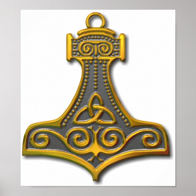 Thor's Hammer-gold Poster (Vorne)