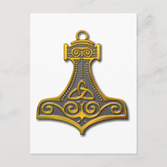 Thor's Hammer-gold Postkarte (Vorderseite)