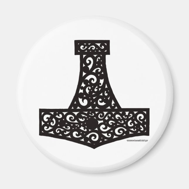 Thors Hammer in Black Magnet (Vorne)