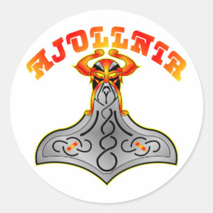 Thor's Hammer Mjollnir Runder Aufkleber