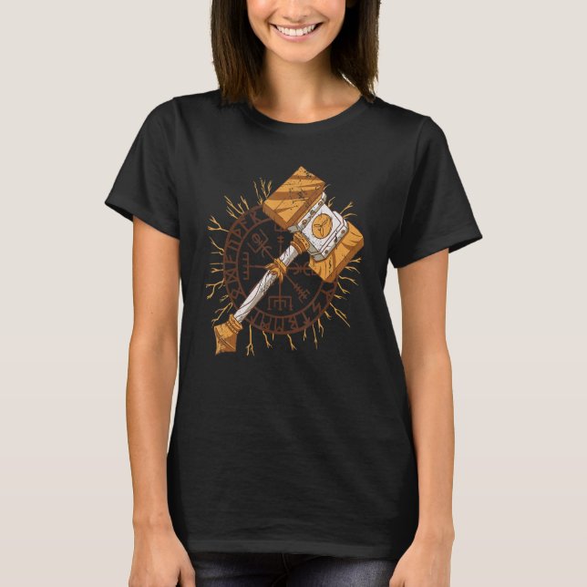 Thors Hammer Odin Viking Gott T-Shirt (Vorderseite)