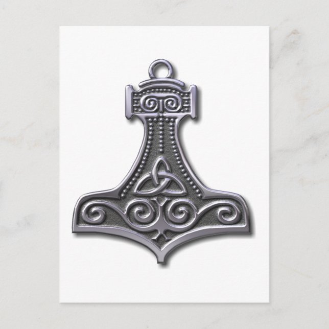 Thor's Hammer-silber Postkarte (Vorderseite)