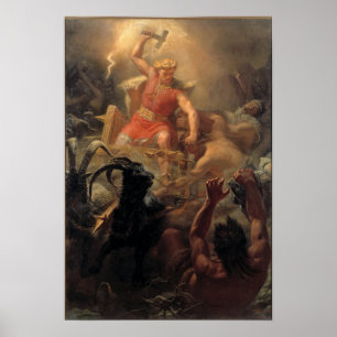 Thors Kampf mit den Riesen Poster