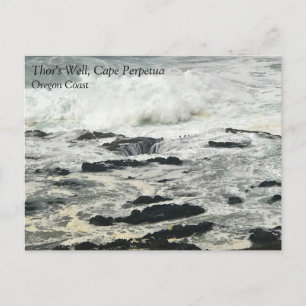 Thor's Nun, Cape Perpetua, Oregon Coast Postcard Postkarte