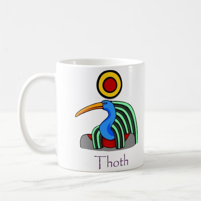 Thoth - alter ägyptischer Gott (benannt) Kaffeetasse (Links)