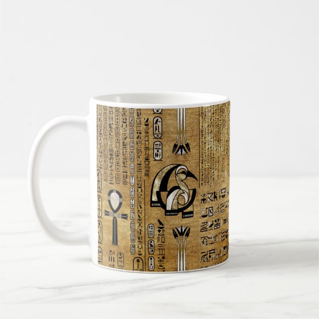 Thoth - Djhuty Egytian Gott- Gold und Perle Kaffeetasse (Links)