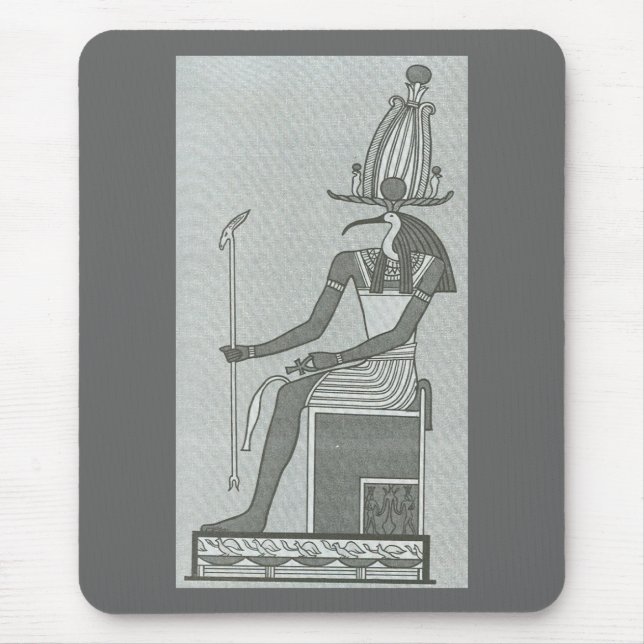 Thoth sitzt auf seinem Thron Mousepad (Vorne)