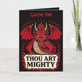 Thou Art Mighty Red Dragon Proclamation Karte