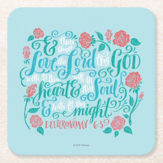 Thou Shalt Liebe der Lord thy Gott Rechteckiger Pappuntersetzer