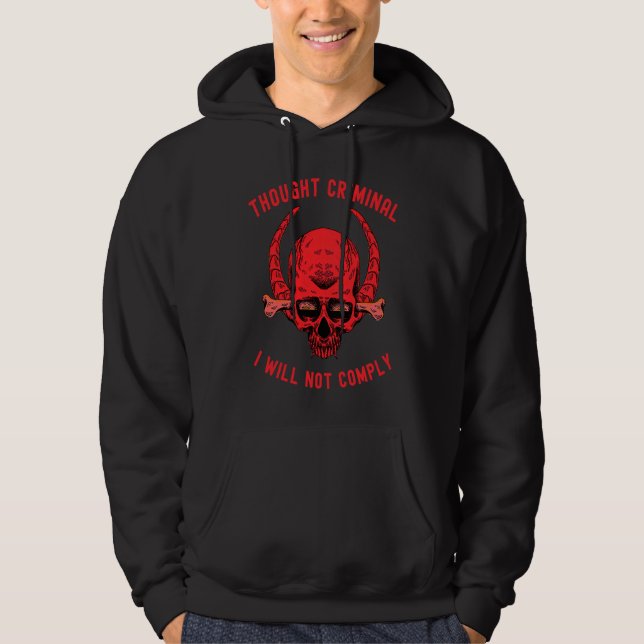 Thought Criminal Great Reset Ministry of Truth  1 Hoodie (Vorderseite)