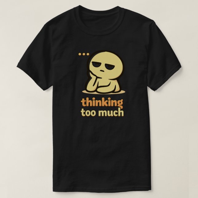 Thoughts Everywhere – Cute Overthinking Humor T-Shirt (Design vorne)