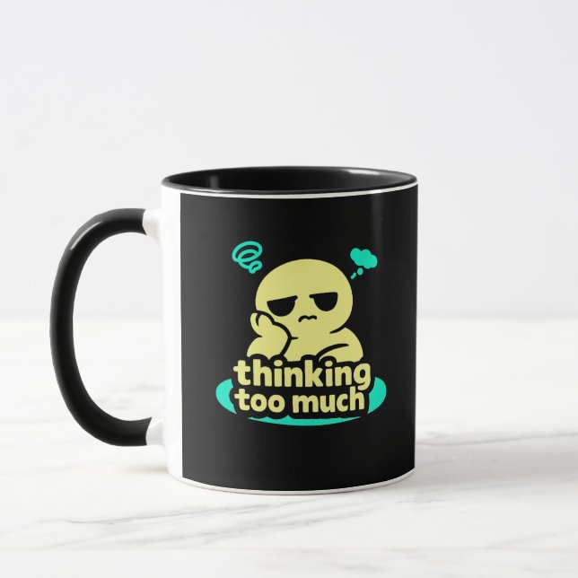 Thoughts on Repeat – Cute Overthinking Coffee Tasse (Links)