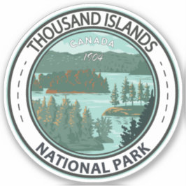 Thousand Islands National Park Canada Vintage Aufkleber