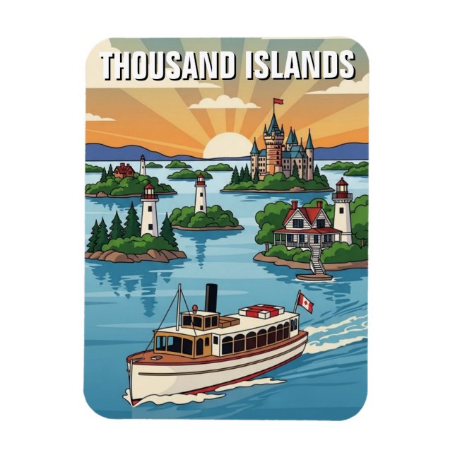 Thousand Islands Ontario Canada Magnet (Vertikal)