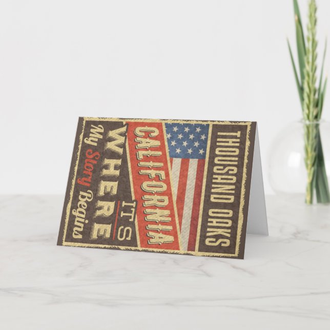 Thousand Oaks California Karte (Vorderseite)