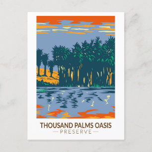Thousand Palms Oasis Preserve Kalifornien Vintage Postkarte