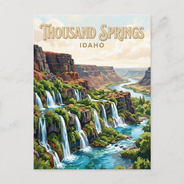Thousand Springs State Park Hagerman Postkarte (Vorderseite)