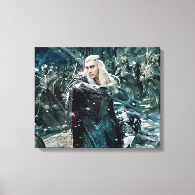 Thranduil in der Schlacht Leinwanddruck (Vorderseite)