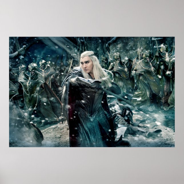 Thranduil in der Schlacht Poster (Vorne)