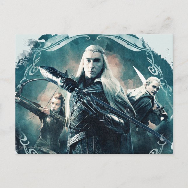 Thranduil, TAURIEL™, & LEGOLAS GREENLEAF™ Graphic Postkarte (Vorderseite)