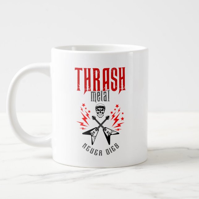 Thrash Metal stirbt nie Jumbo-Tasse (Links)