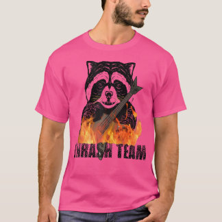 Thrash Team Funny Raccoon Heavy Metal Gitarre Play T-Shirt
