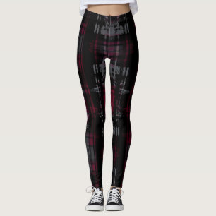 Thrashed Gothic Dark Grungy Grunge Kariertes Muste Leggings