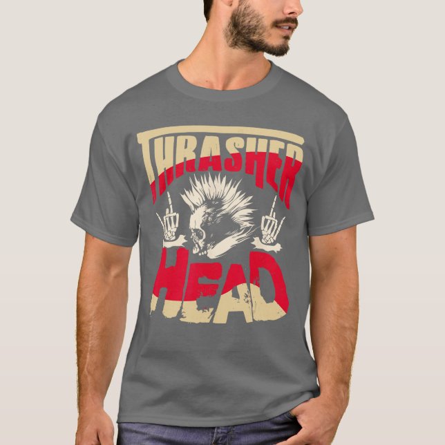 Thrasher Head lustig T-Shirt (Vorderseite)