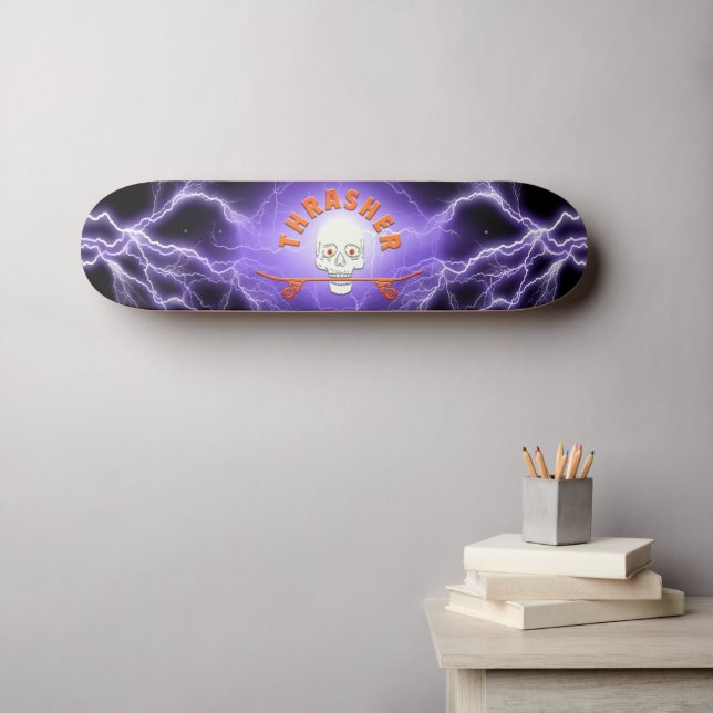 Thrasher Skateboard (Wandkunst (Horz))