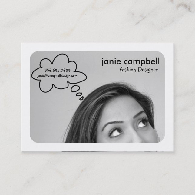 Thread Bubble Chubby Business Cards Visitenkarte (Vorderseite)
