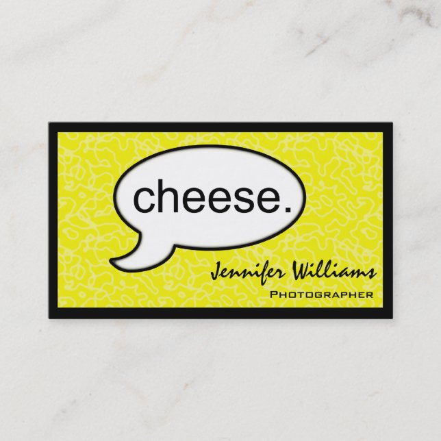 Thread Cloud Cheese Fotograf Business Card Visitenkarte (Vorderseite)
