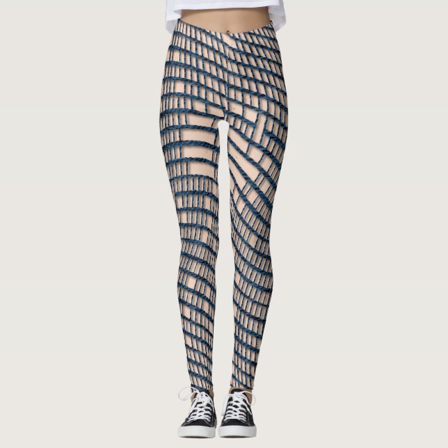 Threadbare Blue Netting-Leggings Leggings (Vorderseite)