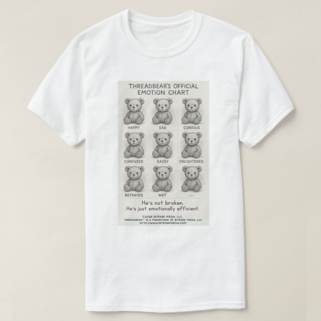 Threadbear™️ Official Emotion Chart T-Shirt (Design vorne)
