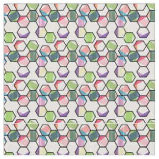 Threaded Hexagons Stoff