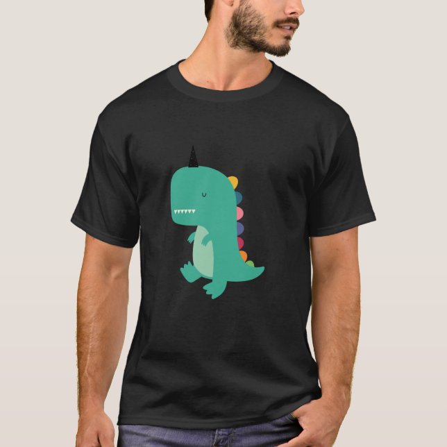 Threadless Andy Westface Dinocorn Grafik T-Shirt (Vorderseite)