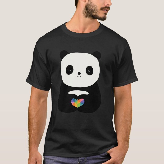 Threadless Andy Westface Panda Love Grafik T-Shirt (Vorderseite)