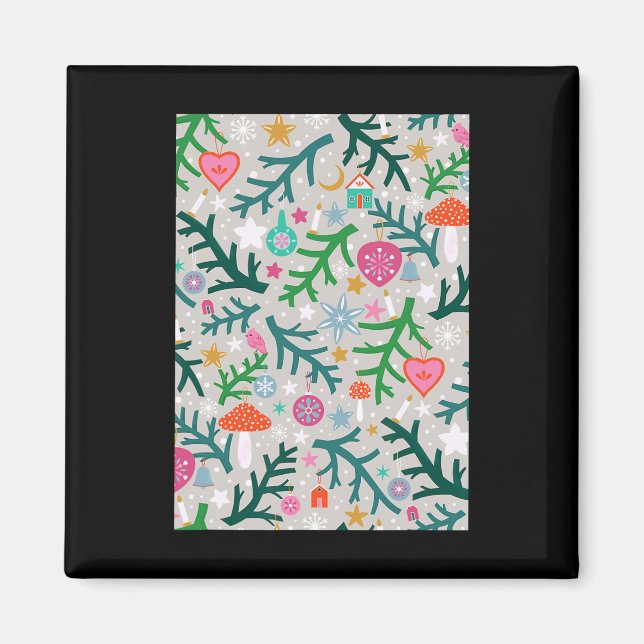 Threadless Carly Watts Weihnachtsbaum Ubles Graphi Magnet (Vorne)