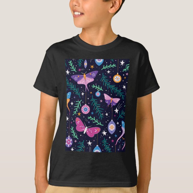 Threadless Carly Watts Weihnachtsmotten Grafik T-Shirt (Vorderseite)